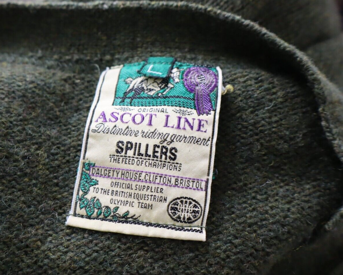 ASCOT LINE SPILLERS CARDIGAN MAGLIONE LANA VINTAGE UOMO TG L MAN SWEATER CASUAL