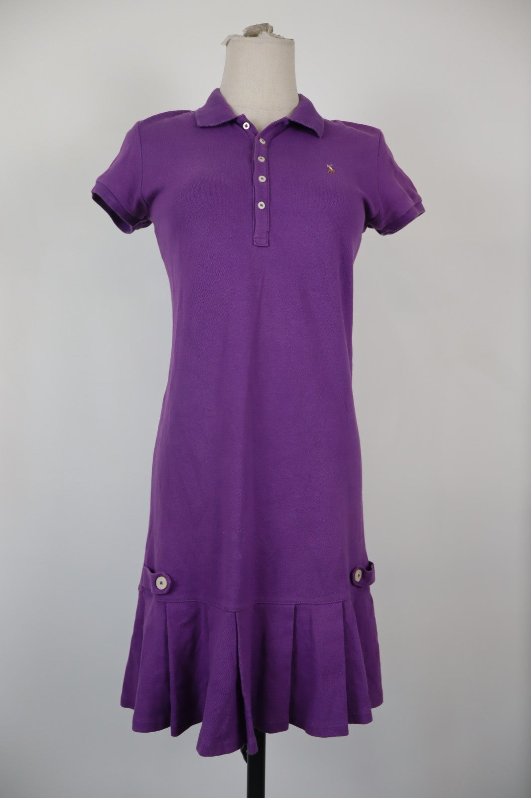 RALPH LAUREN VESTITO POLO DONNA TG. XL WOMAN CASUAL VINTAGE DRESS LOGO 2