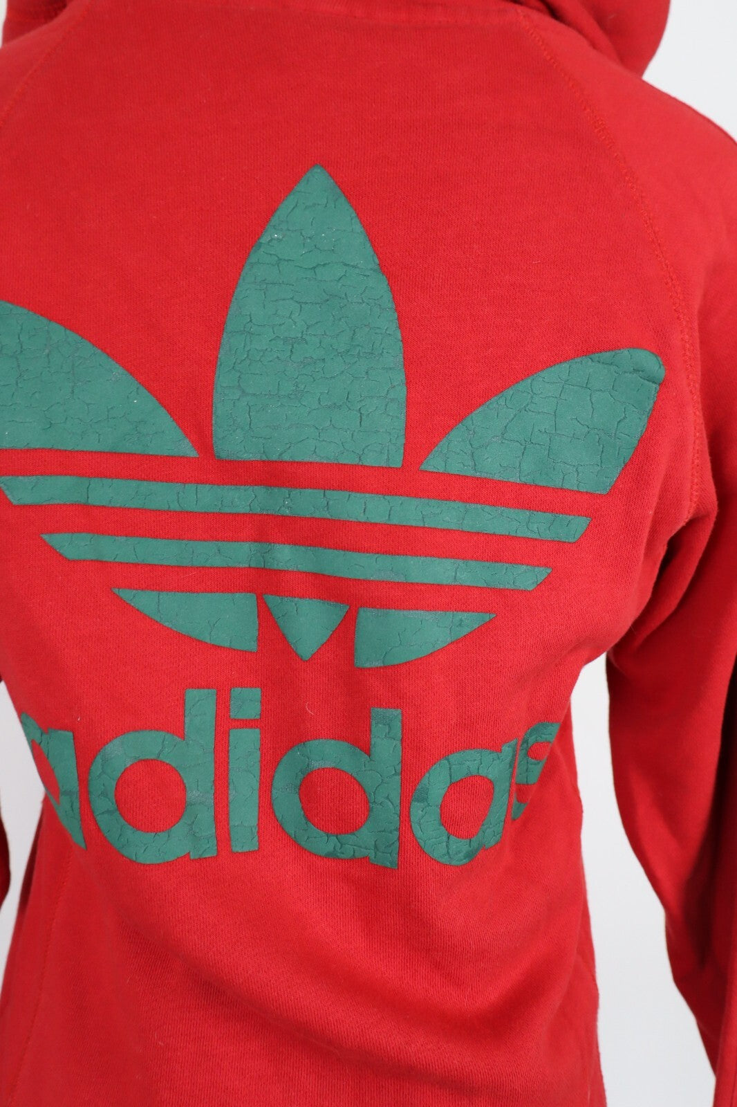 ADIDAS FELPA CON ZIP CAPPUCCIO DONNA Tg XS WOMEN CASUAL VINTAGE SPORT SWEATSHIRT