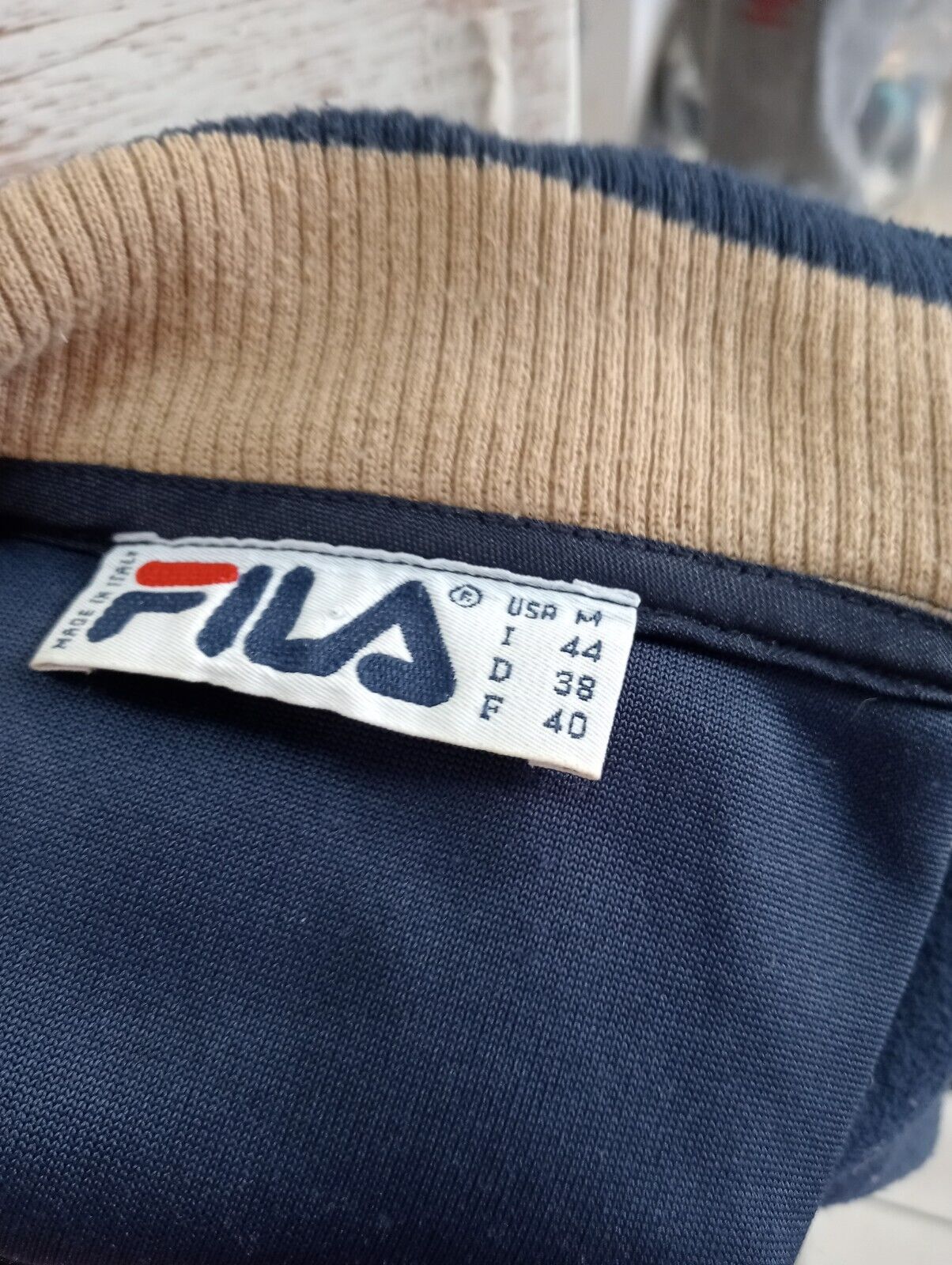 FILA FELPA MAGLIA ZIP UOMO TG 44 MAN SWEATSHIRT  JACKET CASUAL VINTAGE