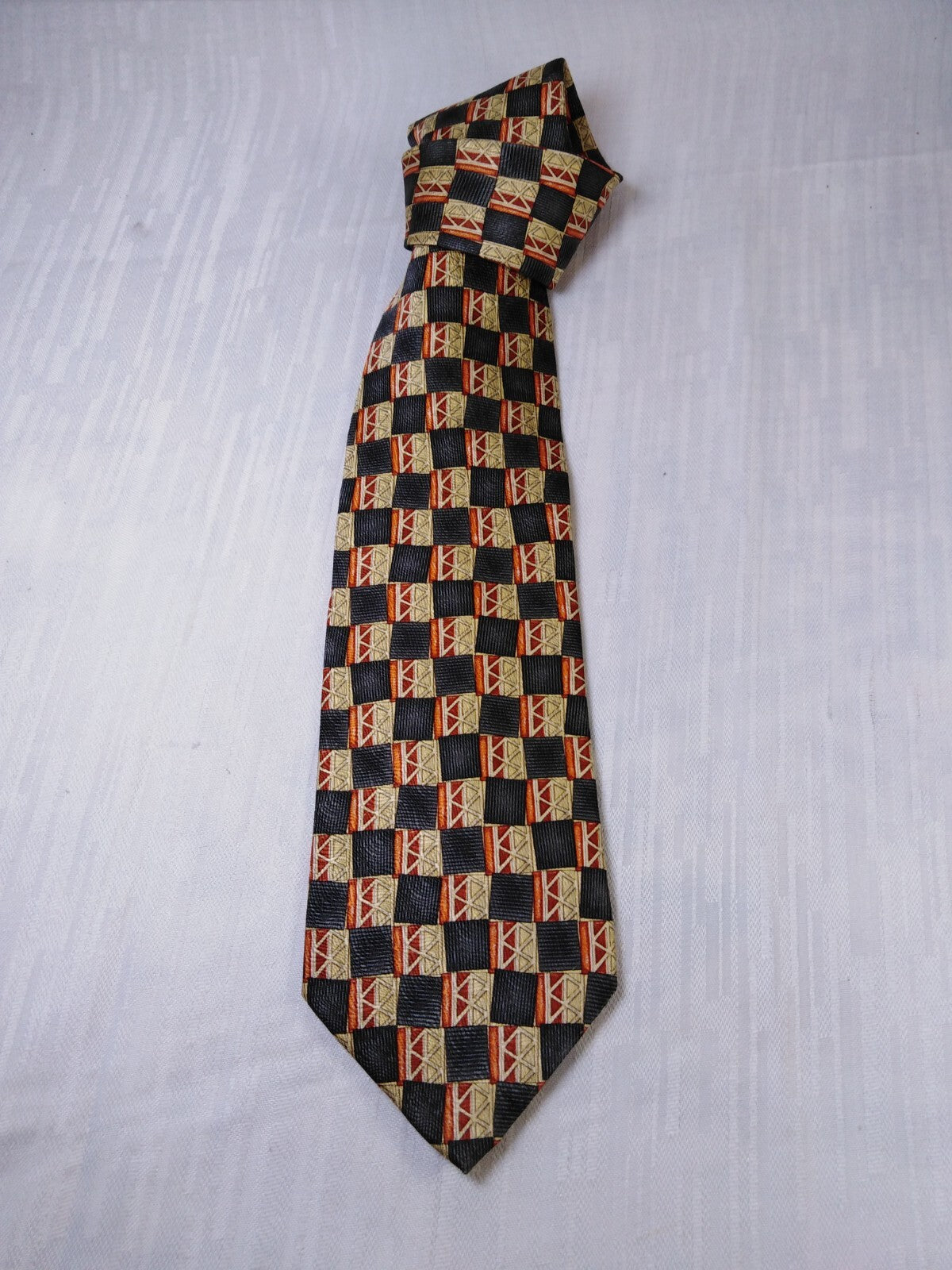 VILLA BOLGHERI 100%  SILK TIE SETA CRAVATTA NECKTIE MADE IN ITALY