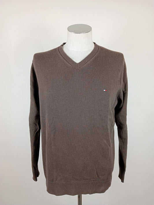 TOMMY HILFIGER  MAGLIONE COTONE COTTON VINTAGE UOMO Tg. L MAN SWEATER CASUAL