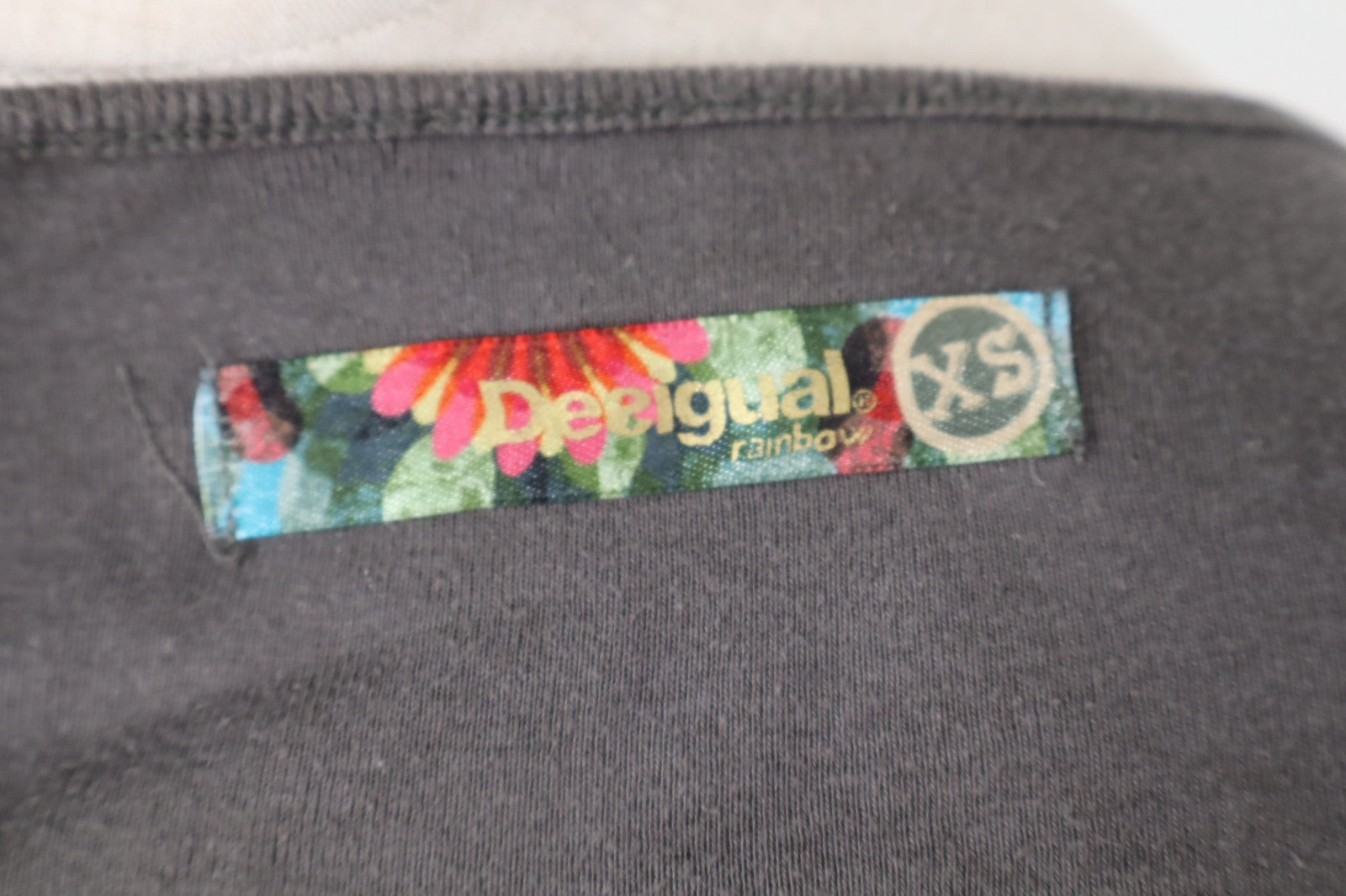 DESIGUAL MAGLIA DONNA TG. XS CANOTTA PIZZO WOMAN CASUAL VINTAGE TOP