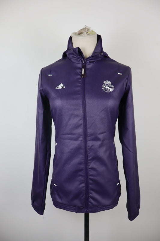 ADIDAS FELPA CALCIO REAL MADRID CAPPUCCIO DONNA XS WOMEN CASUAL VINTAGE JACKET