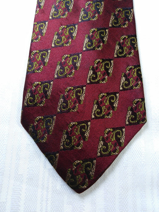 CHRISTIAN DIOR 100% SETA SILK TIE CRAVATTA NECKTIE ITALY VINTAGE CLASSIC