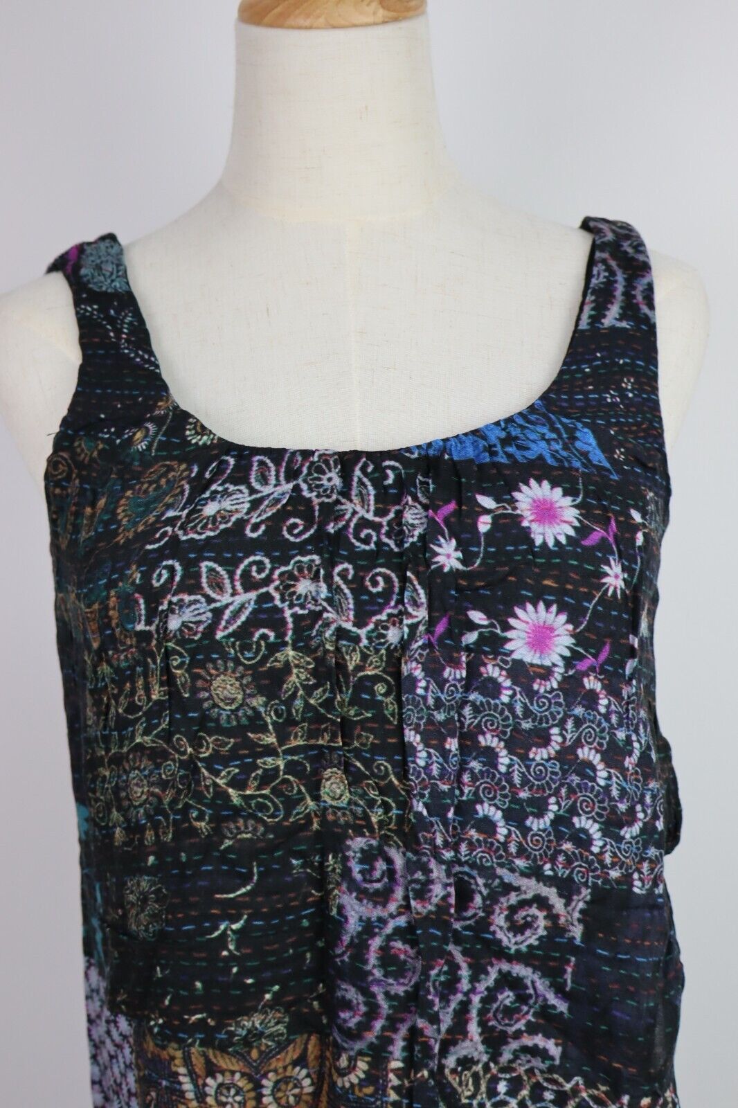 DESIGUAL VESTITO DONNA TG. 36 WOMAN CASUAL VINTAGE DRESS ABITO COTONE