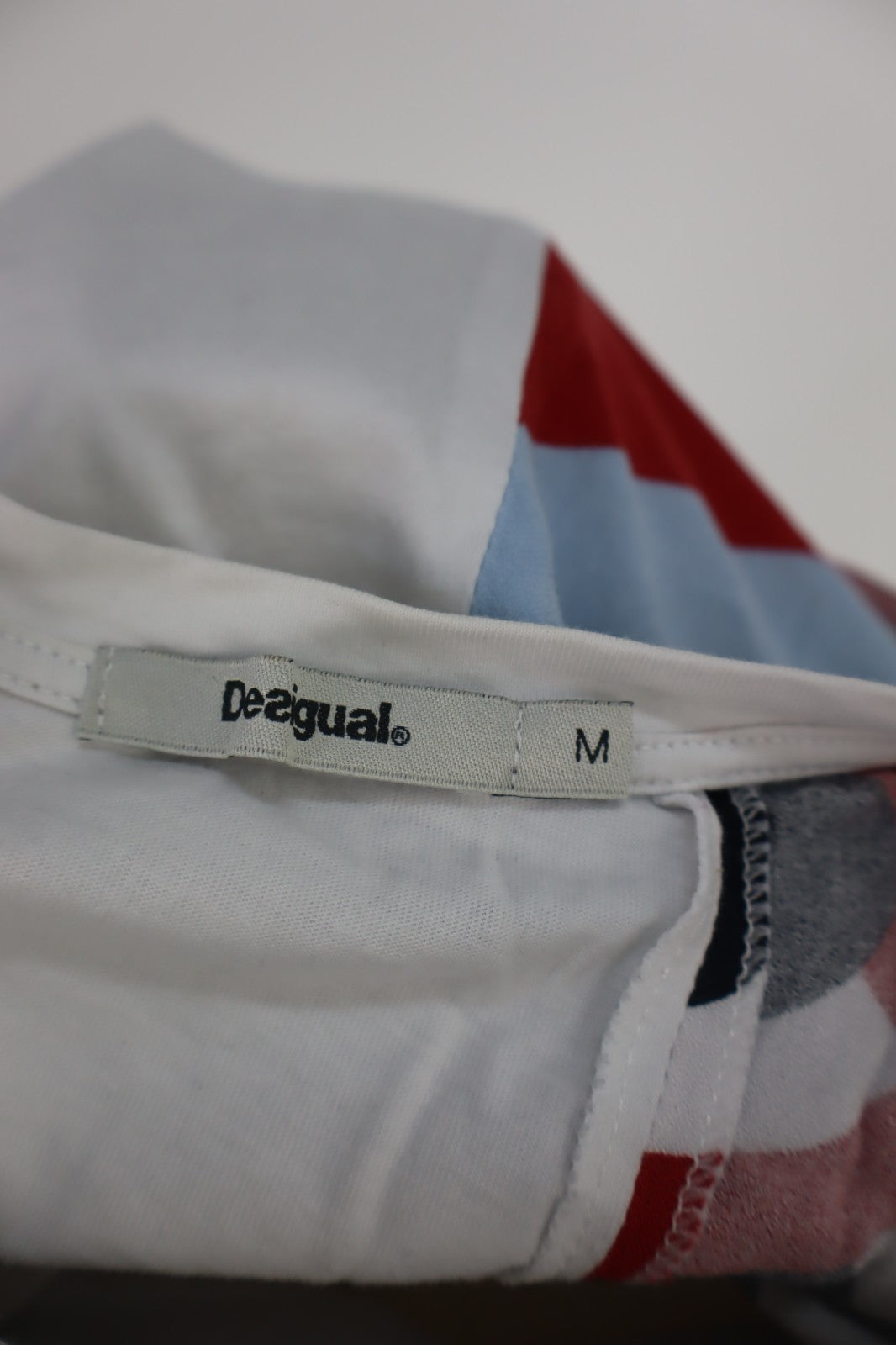 DESIGUAL MAGLIA DONNA TG. M WOMAN CASUAL VINTAGE T-SHIRT  TOP CANOTTA COTONE