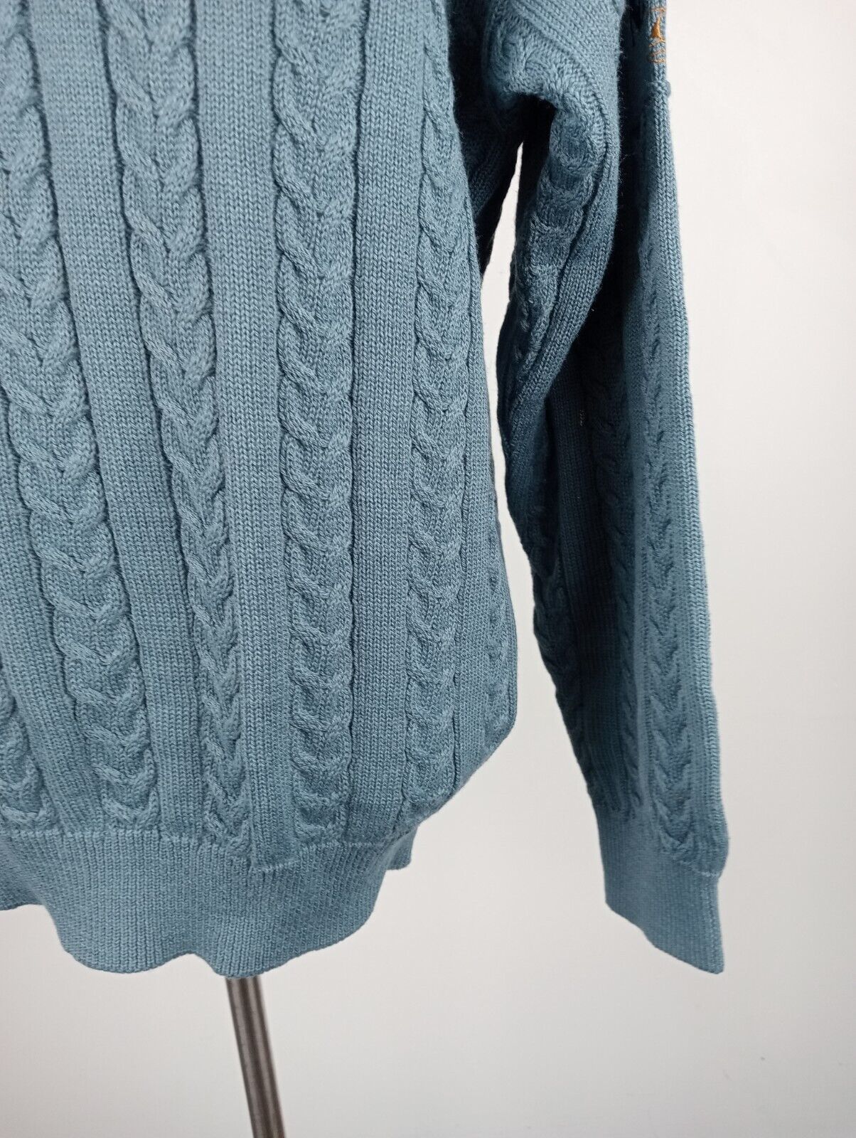 NAVIGARE MAGLIONE COLLO POLO LANA WOOL VINTAGE UOMO Tg. L MAN SWEATER CASUAL