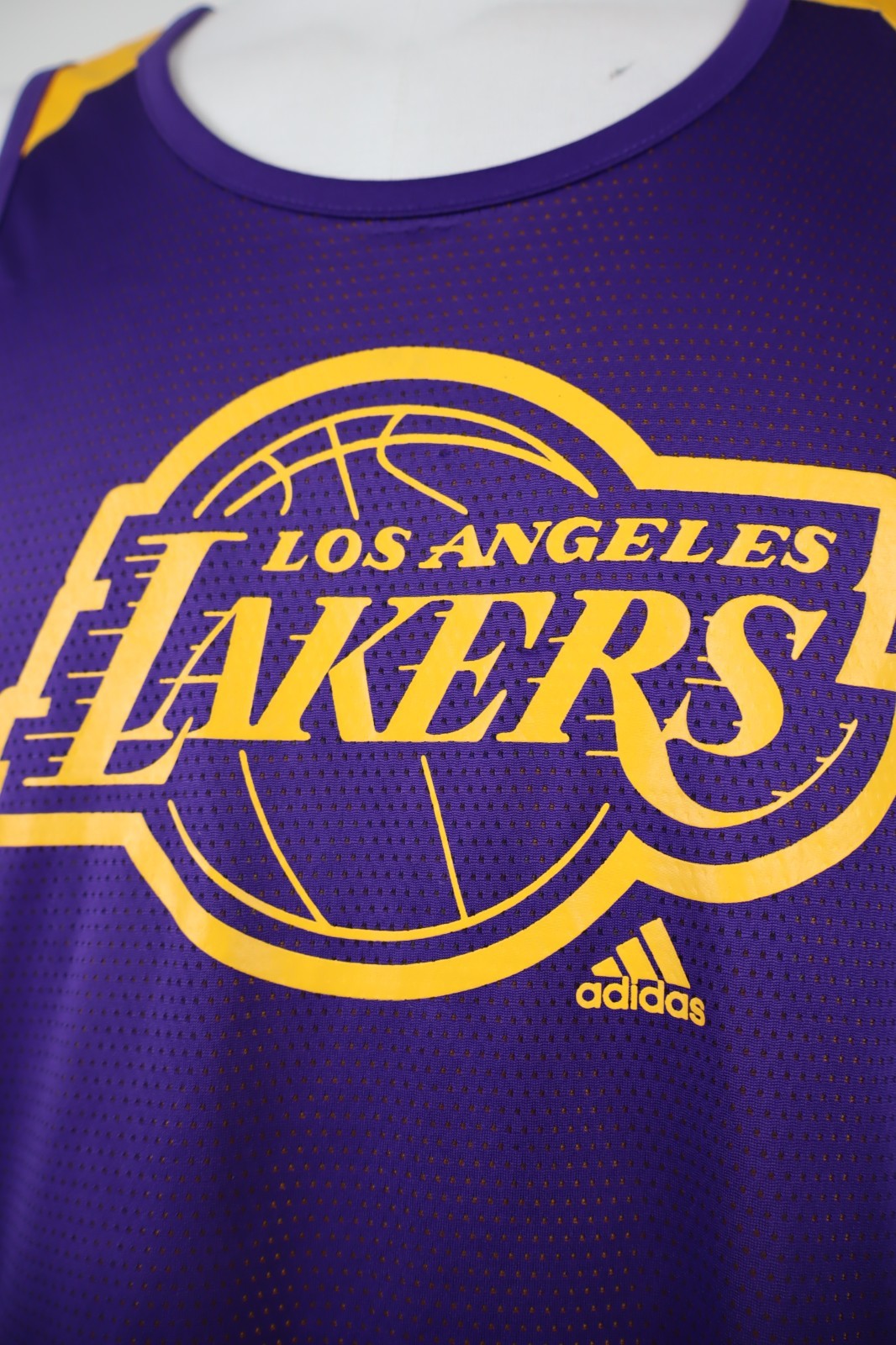 ADIDAS NBA L.A. LAKERS MAGLIA CANOTTA BASKET NBA UOMO M MAN JERSEY DOUBLE FACE