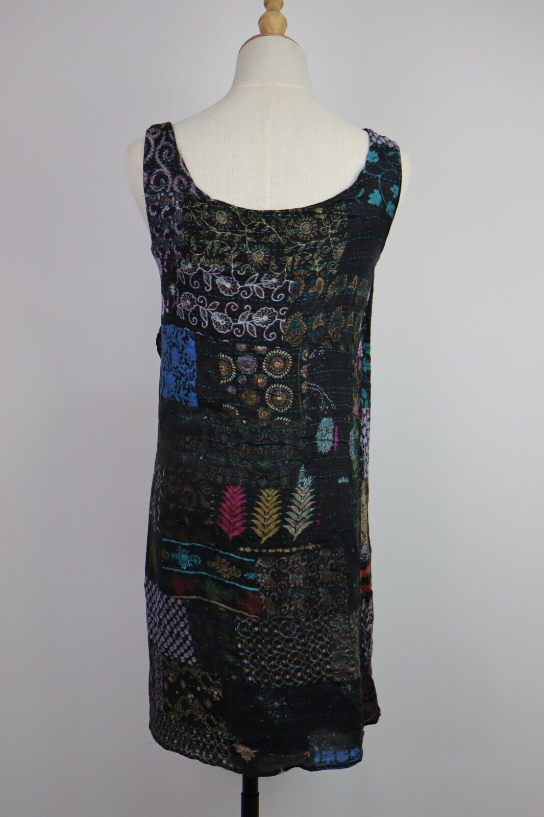 DESIGUAL VESTITO DONNA TG. 36 WOMAN CASUAL VINTAGE DRESS ABITO COTONE