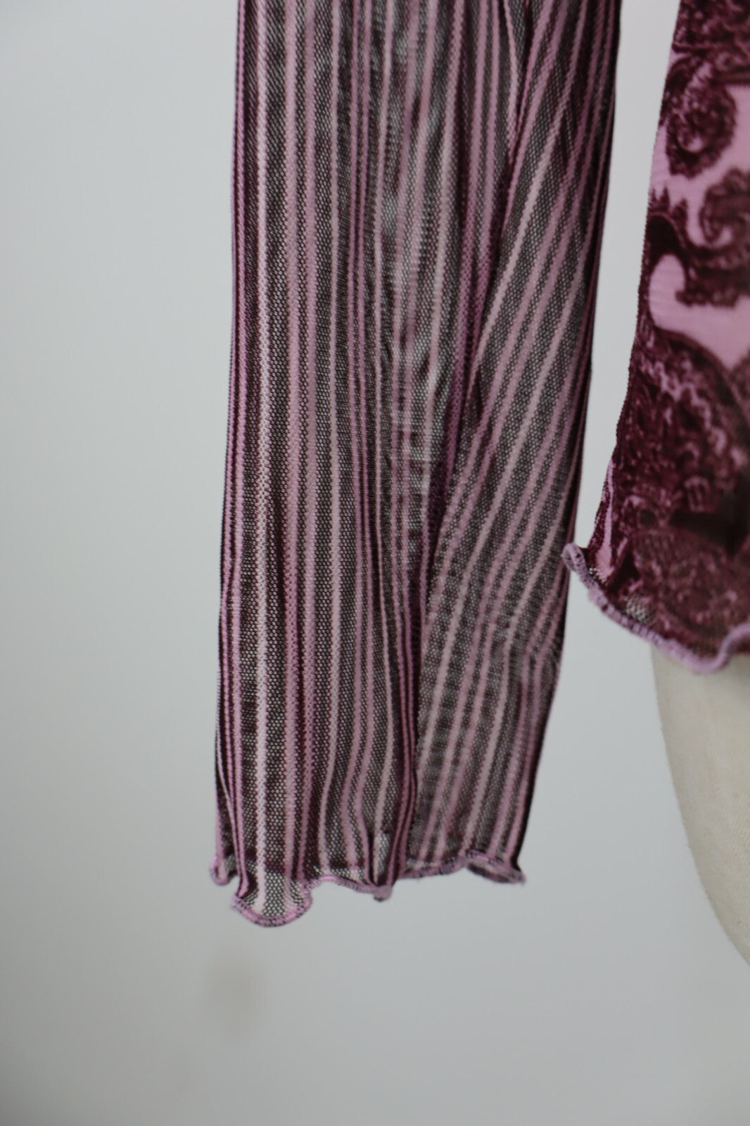 MAGLIA DONNA TG L WOMAN T-SHIRT FUNKY FAIR CHIFFON TRASPARENTE VINTAGE Y2K 00'S