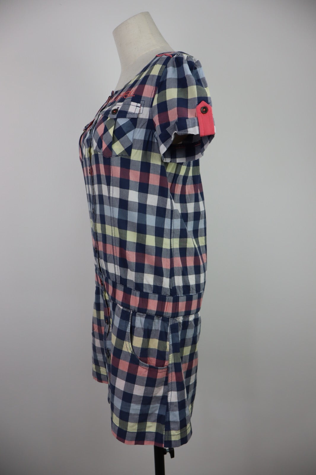 O'NEILL VESTITO A CAMICIA DONNA TG S WOMAN CASUAL VINTAGE DRESS COTONE