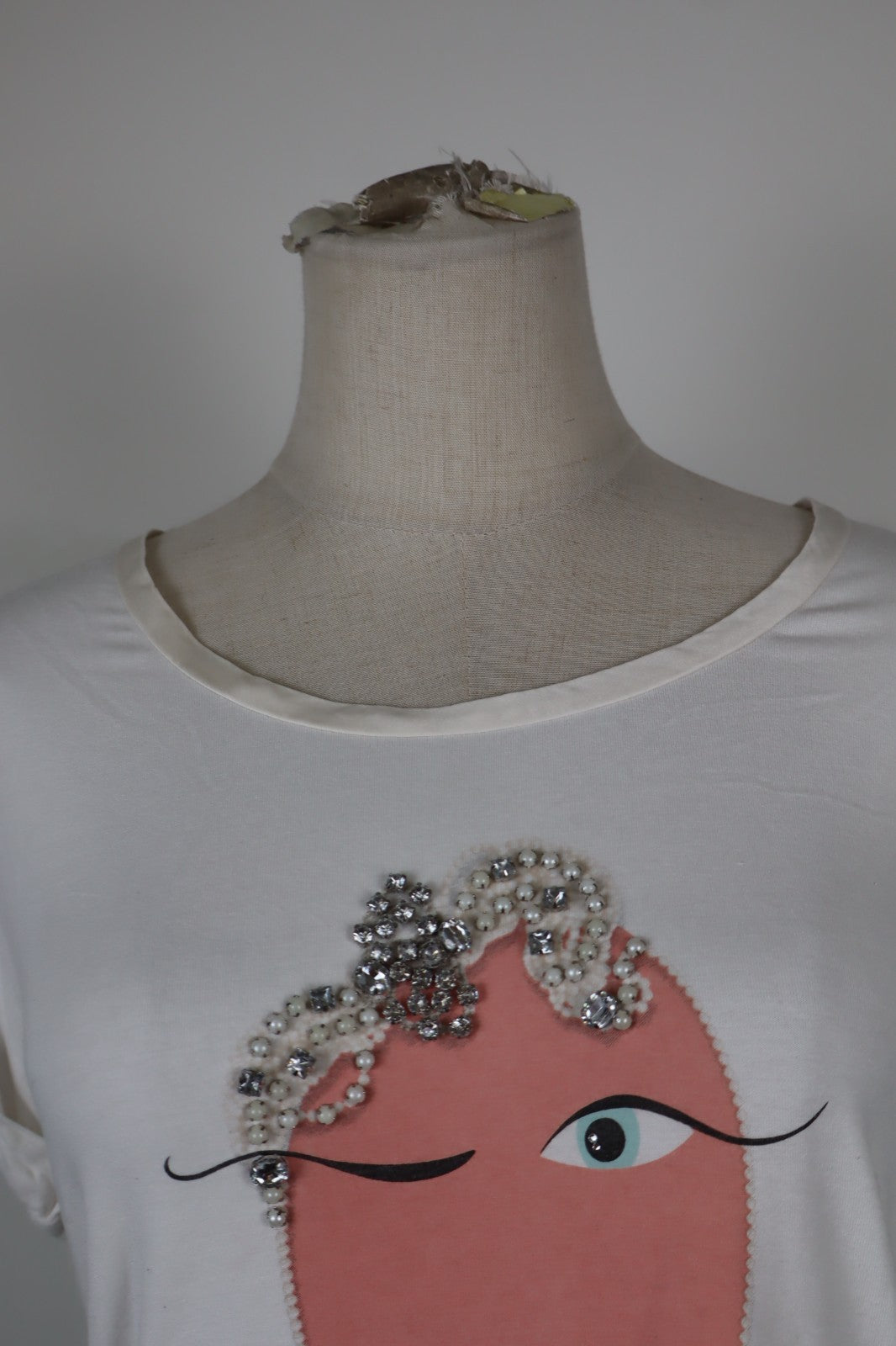 LIU JO MAGLIA TOP DONNA TG. 38 WOMAN CASUAL VINTAGE T-SHIRT TOP VISCOSA
