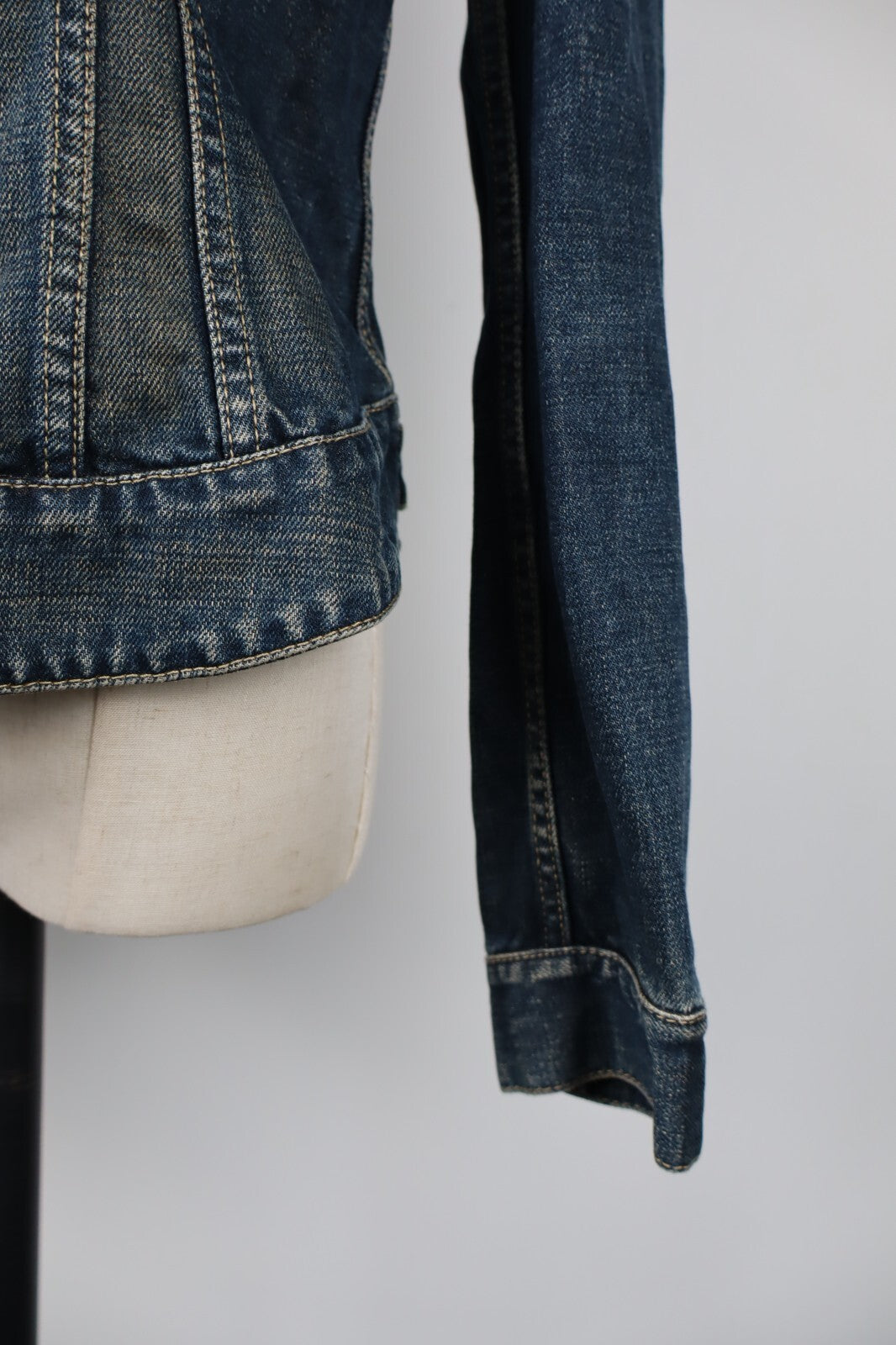 GAS JEANS GIUBBINO DONNA Tg. M WOMAN CASUAL JACKET COTONE COTTON DENIM VINTAGE