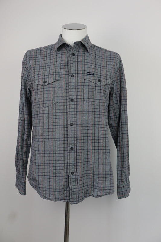 WRANGLER CAMICIA UOMO TG. M REGULAR  MAN CASUAL VINTAGE SHIRT COTONE