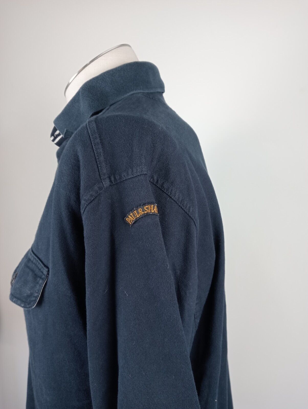 PAUL & SHARK FELPA COLLO A POLO UOMO Tg M MAN SPORT JACKET SWEATSHIRT VINTAGE