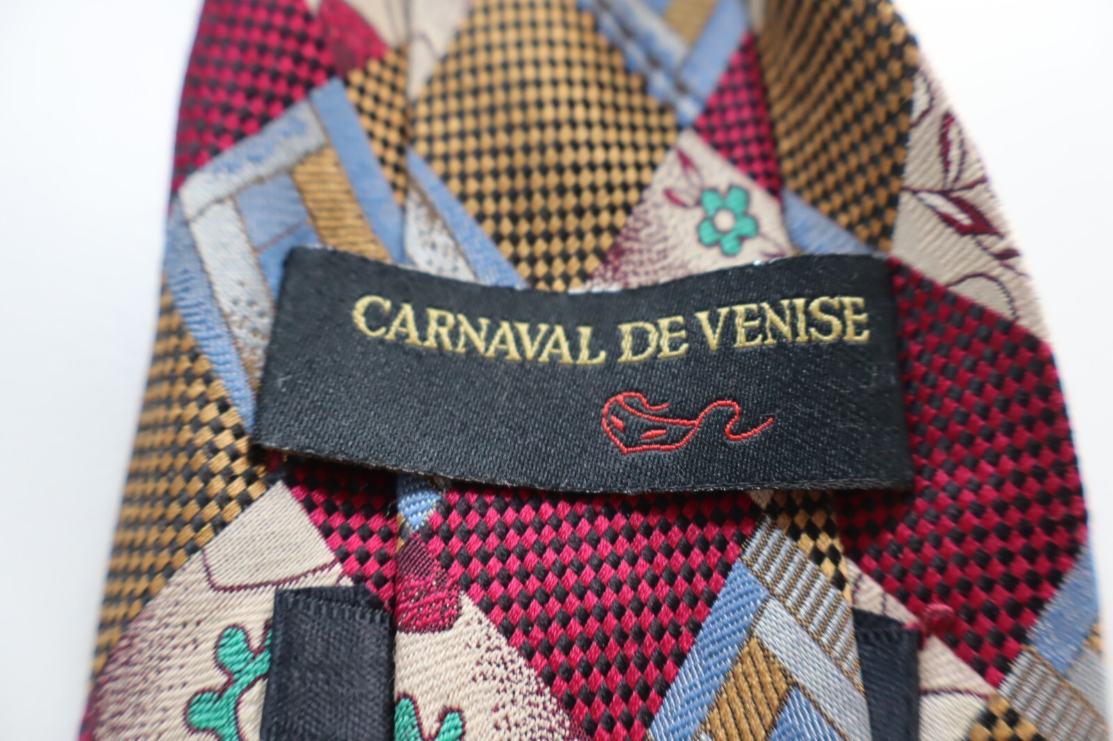 CARNAVAL DE VENISE 100% SILK TIE SETA CRAVATTA NECKTIE MADE IN ITALY CLASSIC