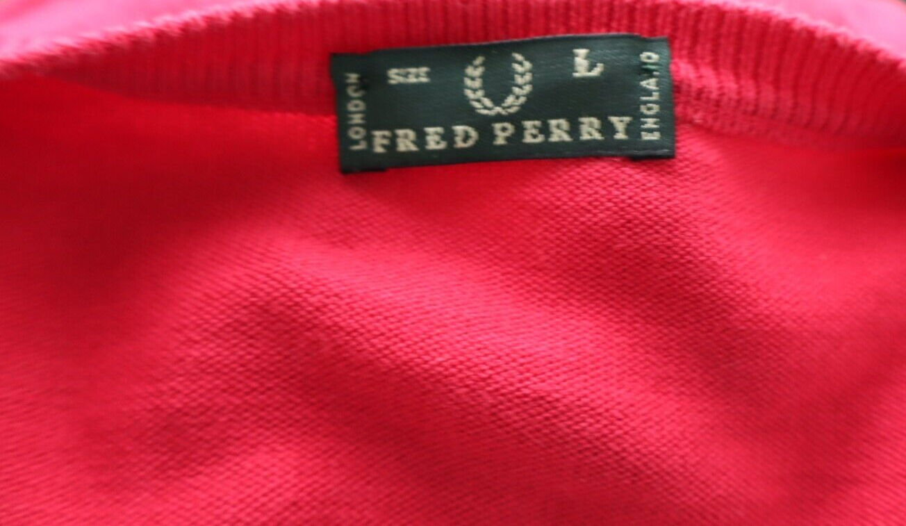 FRED PERRY MAGLIONE DONNA Tg. L WOMAN COTONE CASUAL COTTON SWEATER