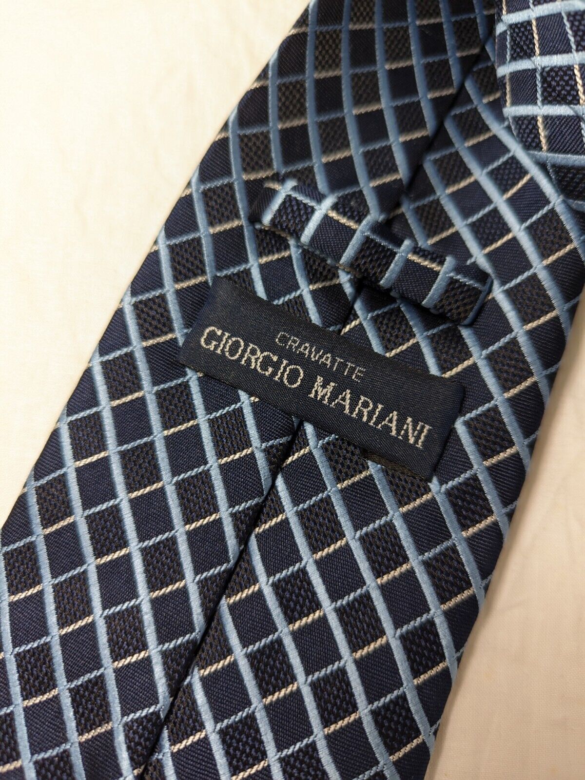 GIORGIO MARIANI  100%  SILK TIE SETA CRAVATTA SELF TIPPED NECKTIE MADE IN ITALY