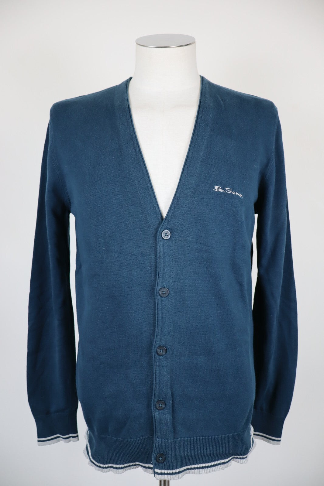 BEN SHERMAN CARDIGAN MAGLIONE COTONE VINTAGE UOMO TG M MAN SWEATER CASUAL