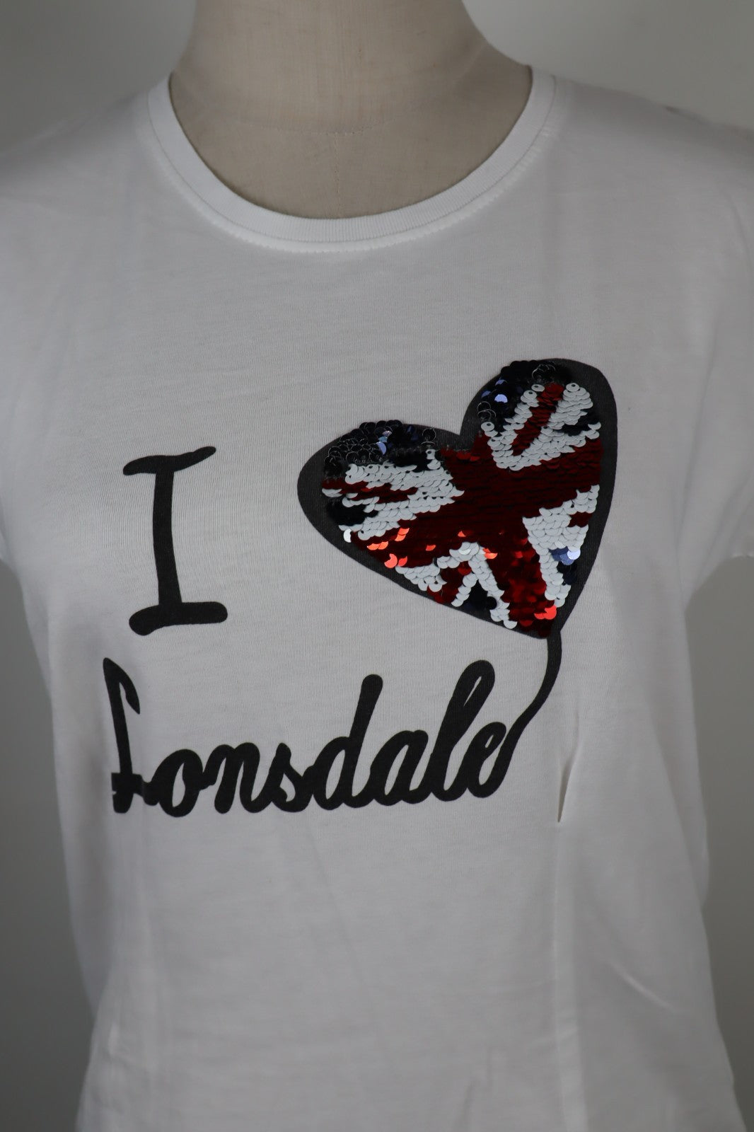 LONSDALE MAGLIA DONNA TG. M WOMAN CASUAL VINTAGE TOP T-SHIRT COTONE
