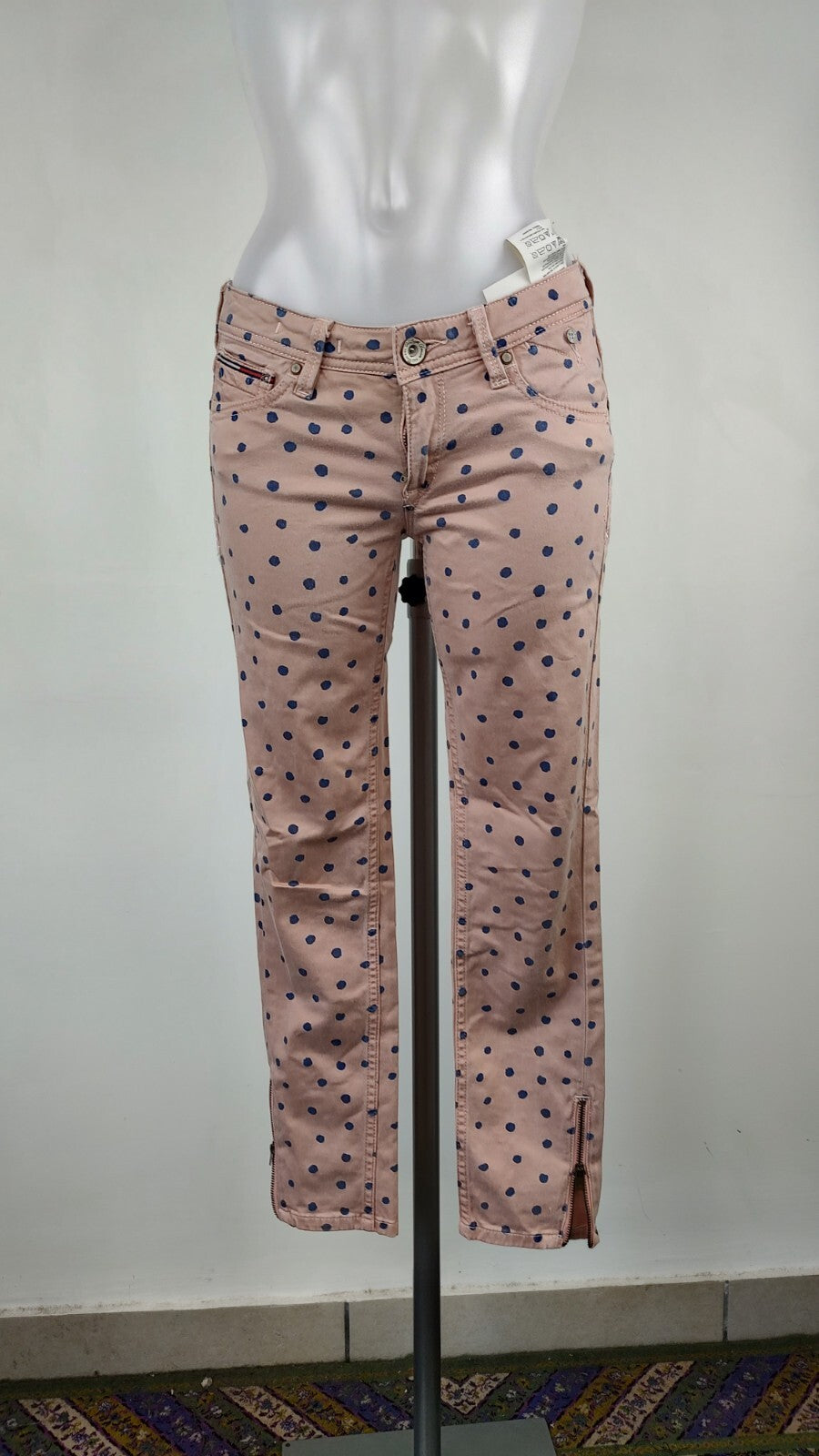 HILFIGER DENIM PANTALONE CASUAL DONNA TG 27 / 32 WOMAN VINTAGE PANTS COTONE