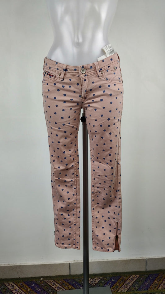HILFIGER DENIM PANTALONE CASUAL DONNA TG 27 / 32 WOMAN VINTAGE PANTS COTONE