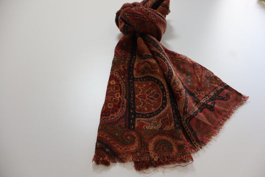 LAUREN RALPH LAUREN FOULARD WOOL LANA SILK SCARVES SCARF RECTANGLE MADE IN ITALY