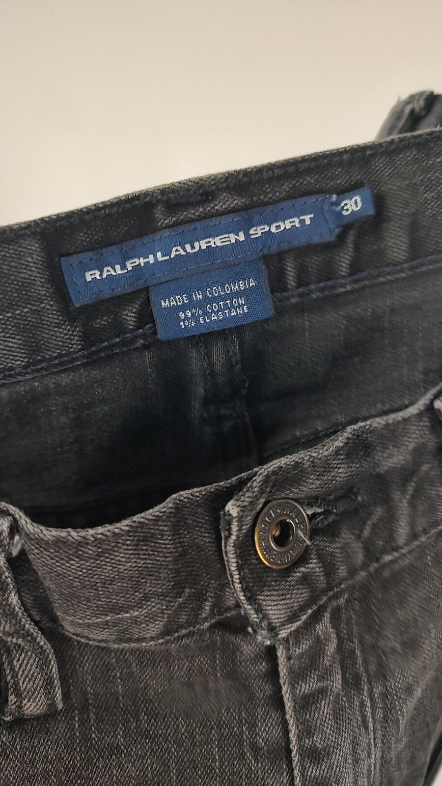 RALPH LAUREN SPORT PANTALONI JEANS UOMO TG W30 MAN PANTS CASUAL VINTAGE