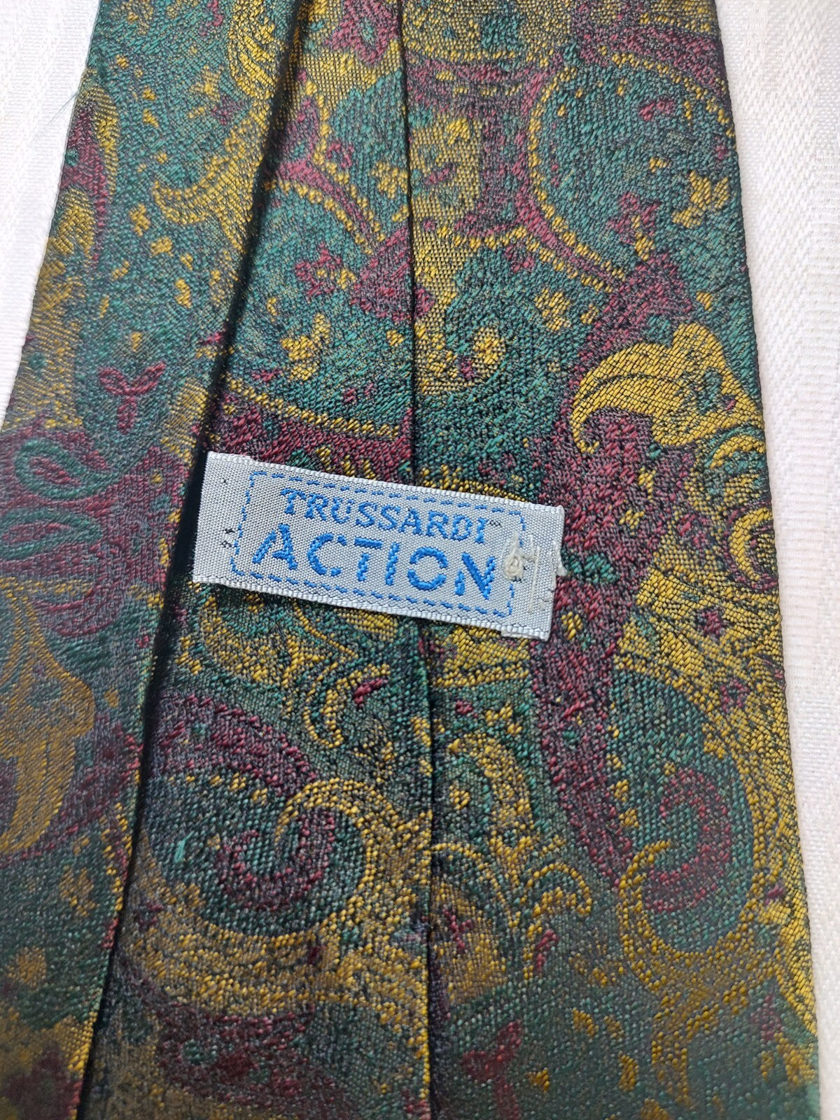 TRUSSARDI 100% SILK TIE SETA CRAVATTA NECKTIE MADE IN ITALIA CLASSIC