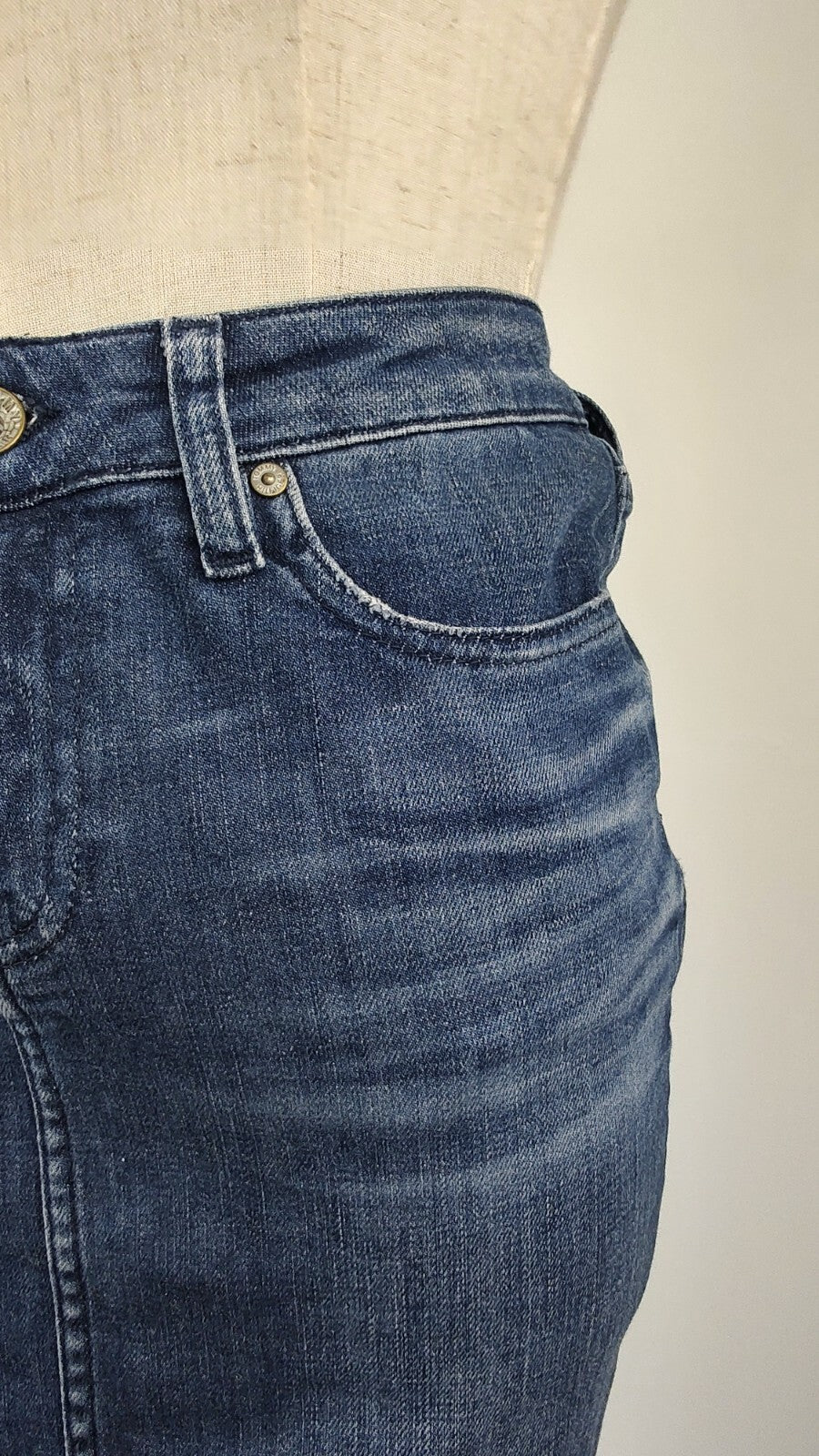 TOMMY HILFIGER GONNA JEANS COTONE DENIM DONNA WOMAN SKIRT TG. 6 VINTAGE