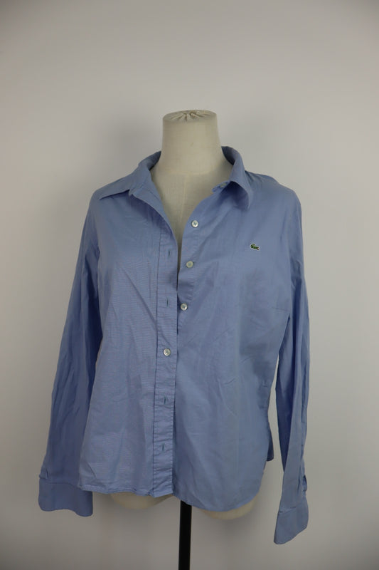 LACOSTE CAMICIA DONNA COTONE TG. 46 WOMAN COTTON SHIRT CASUAL VINTAGE BOTTONI