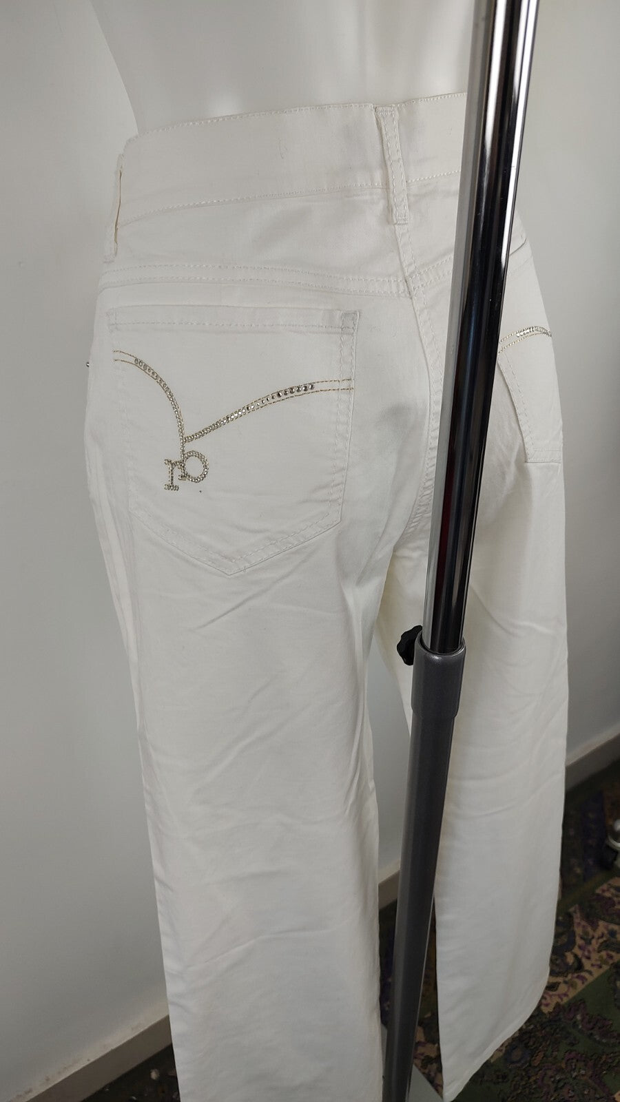 ROCCOBAROCCO PANTALONE CASUAL DONNA TG. 48 WOMAN VINTAGE PANTS COTONE