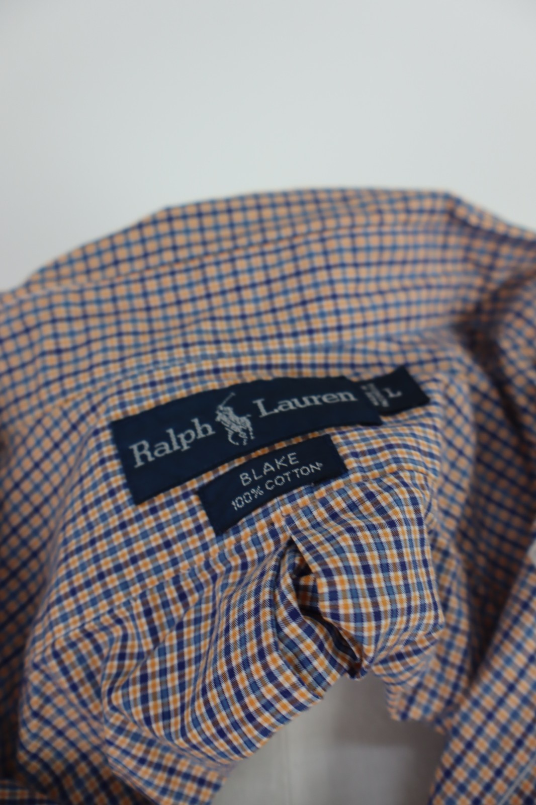 RALPH LAUREN CAMICIA COTONE SHIRT UOMO Tg L MAN VINTAGE CASUAL COTTON