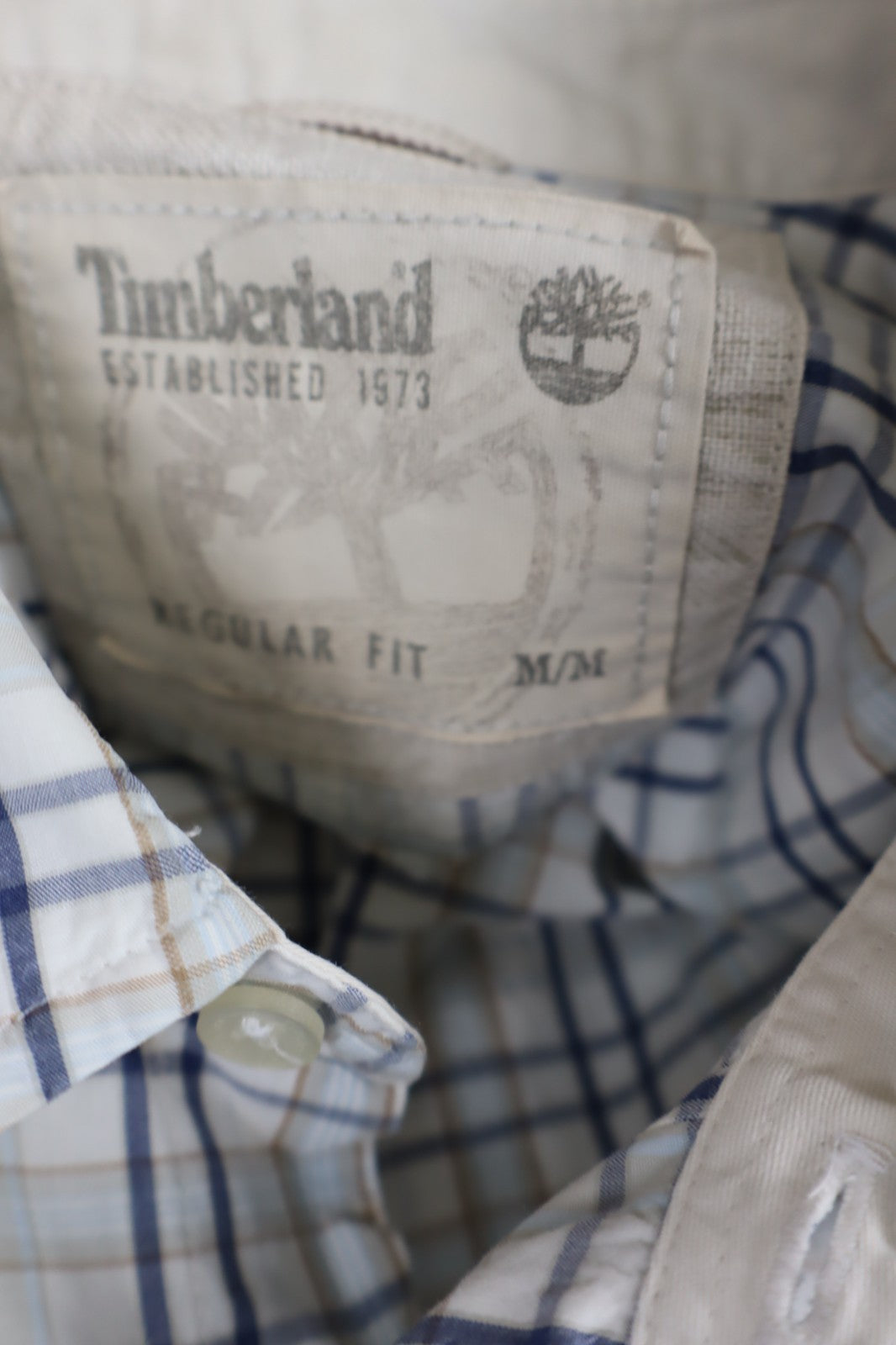 TIMBERLAND CAMICIA UOMO TG. M MAN CASUAL VINTAGE SHIRT COTONE COTTON LOGO