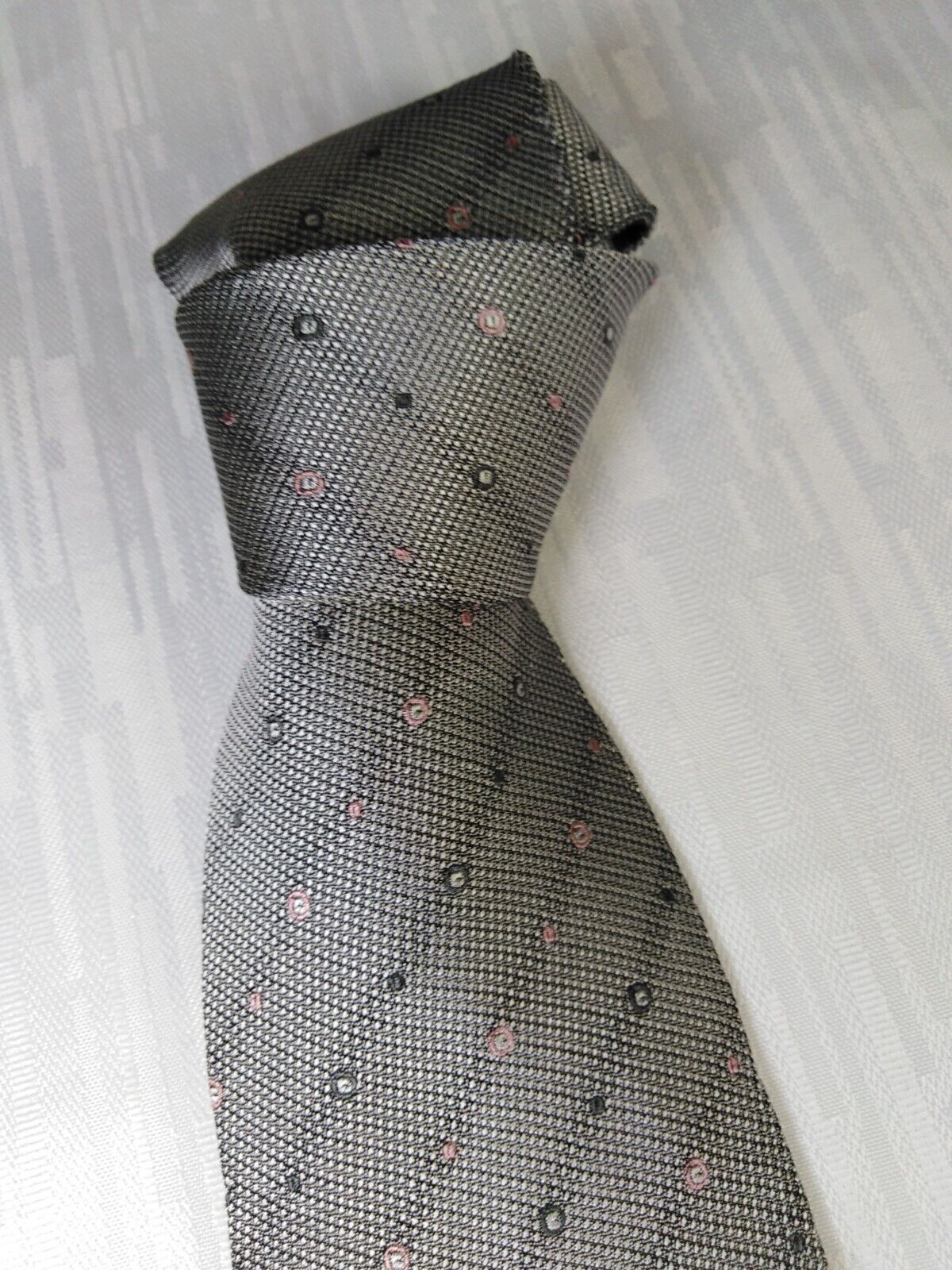 BARTON MODA 100% SILK TIE SETA CRAVATTA NECKTIE ITALY VINTAGE CLASSIC