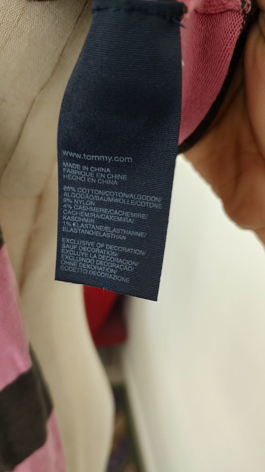 TOMMY HILFIGER MAGLIONE COTONE CASHMERE DONNA Tg. L WOMAN CASUAL SWEATER VINTAGE