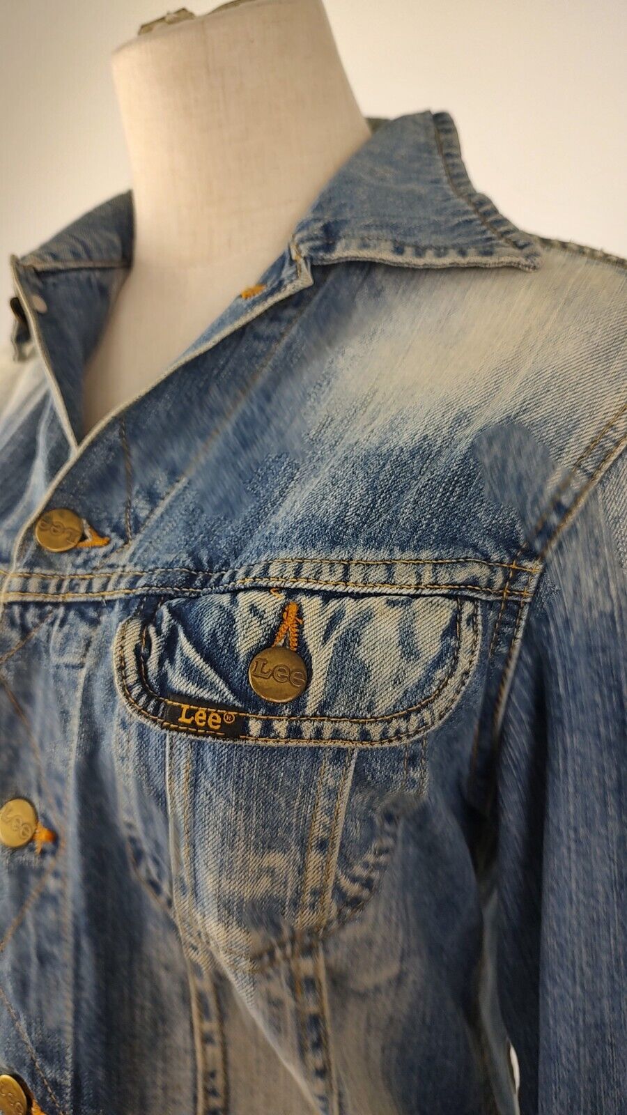 LEE GIUBBINO JEANS DENIM DONNA Tg S WOMAN CASUAL VINTAGE JACKET