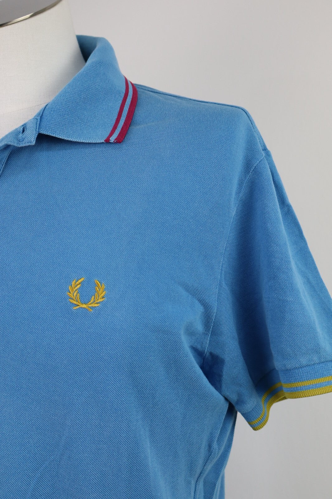 FRED PERRY POLO MAGLIA UOMO COTONE TG. M MAN COTTON T-SHIRT CASUAL VINTAGE