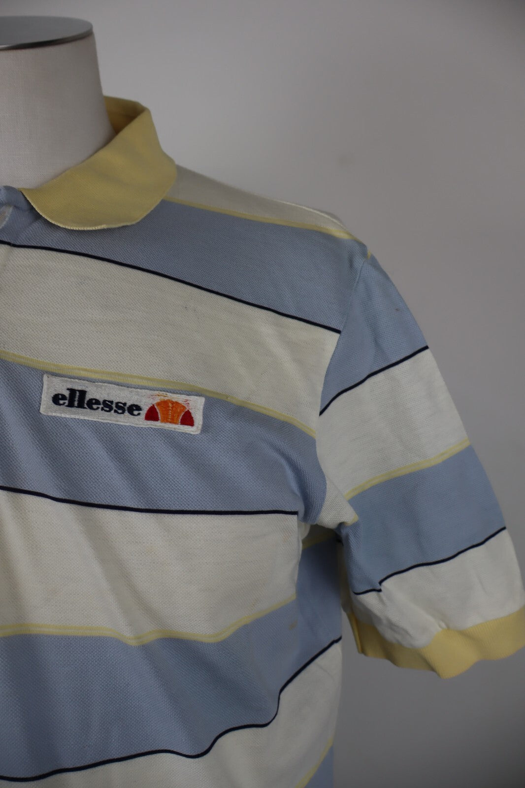 ELLESSE POLO MAGLIA UOMO TG L MAN T-SHIRT CASUAL VINTAGE COTONE