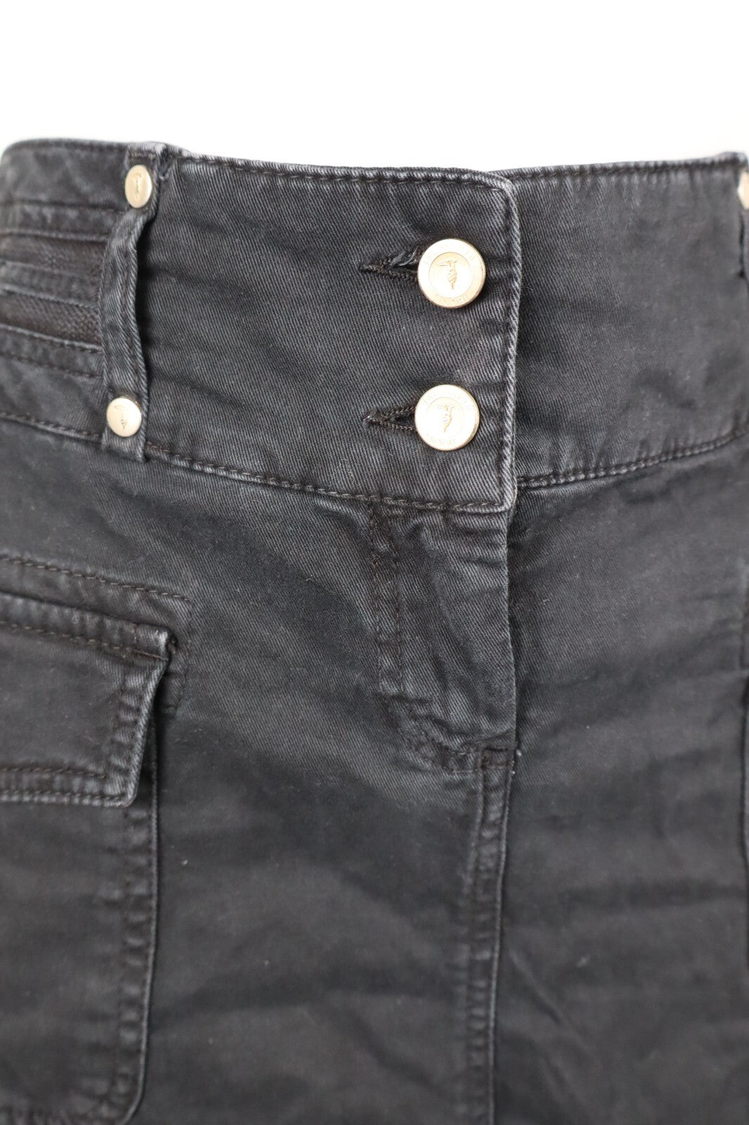 TRUSSARDI JEANS GONNA DONNA WOMAN SKIRT Tg. 44 CASUAL VINTAGE COTONE