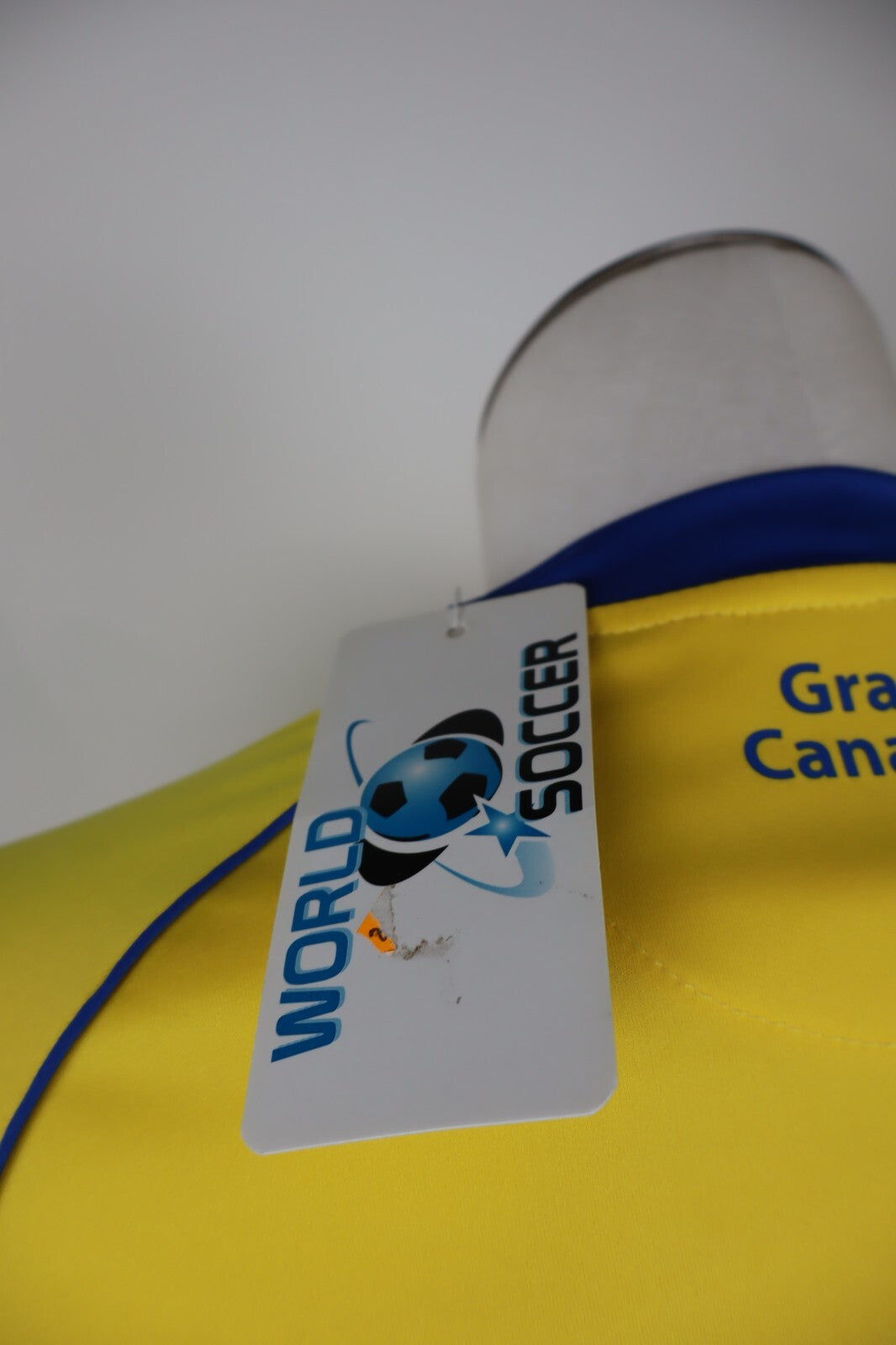 WORD SOCCER CALCIO GRAN CANARIA MAGLIA UOMO S JERSEY TRIKOT VINTAGE AUTOGRAFATA