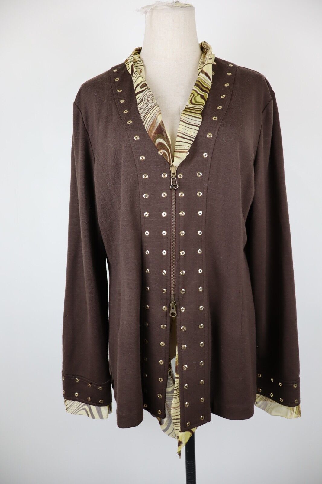 ST GERMAIN DES PRES MAGLIONE CON ZIP DONNA 52 WOMAN CASUAL SWEATER VINTAGE TAG