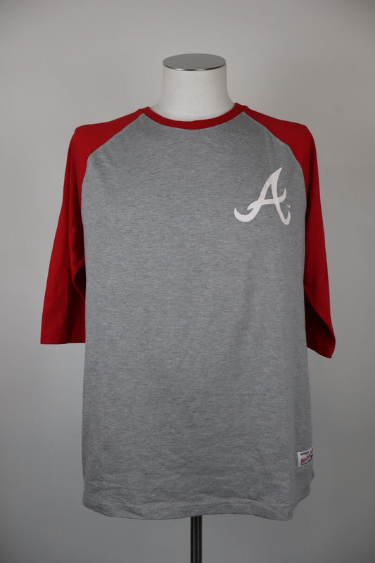 COOPERSTOWN MAJESTIC ATLANTA T-SHIRT BASEBALL UOMO MAGLIA Tg L MAN SPORT