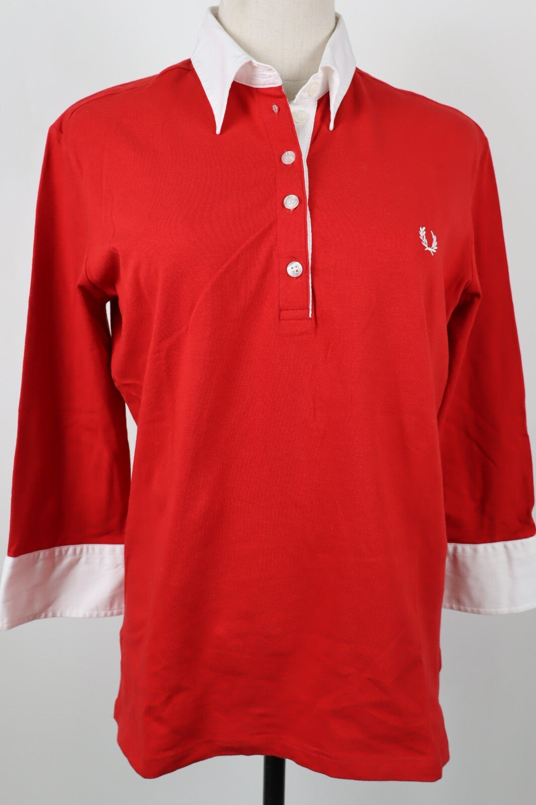 FRED PERRY POLO MAGLIA DONNA COTONE TG. M WOMAN COTTON SHIRT CASUAL VINTAGE