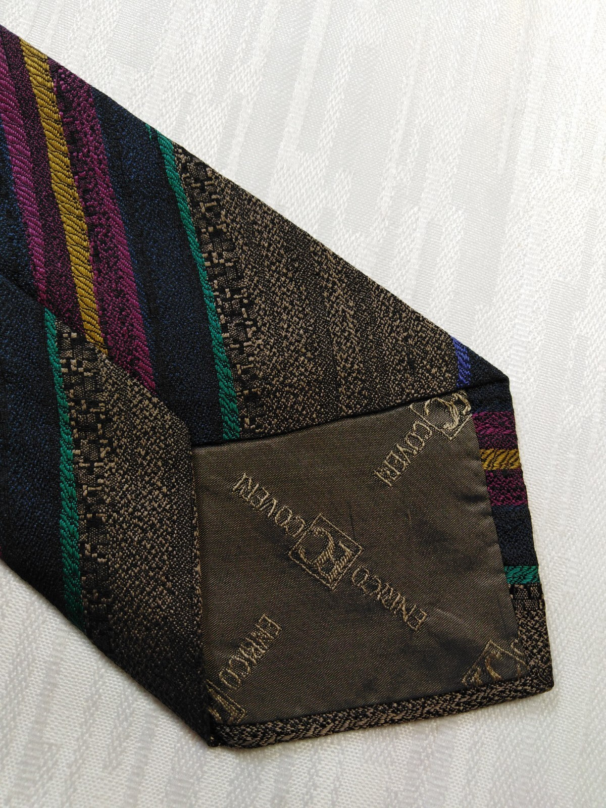 ENRICO COVERI 100% SILK TIE SETA CRAVATTA NECKTIE MADE IN ITALY CLASSIC