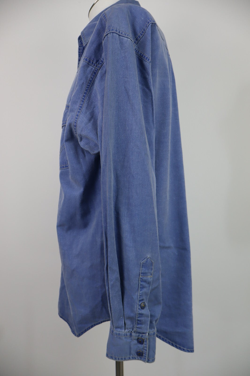 WRANGLER CAMICIA UOMO COTONE DENIM TG. L MAN CASUAL VINTAGE SHIRT ITALY