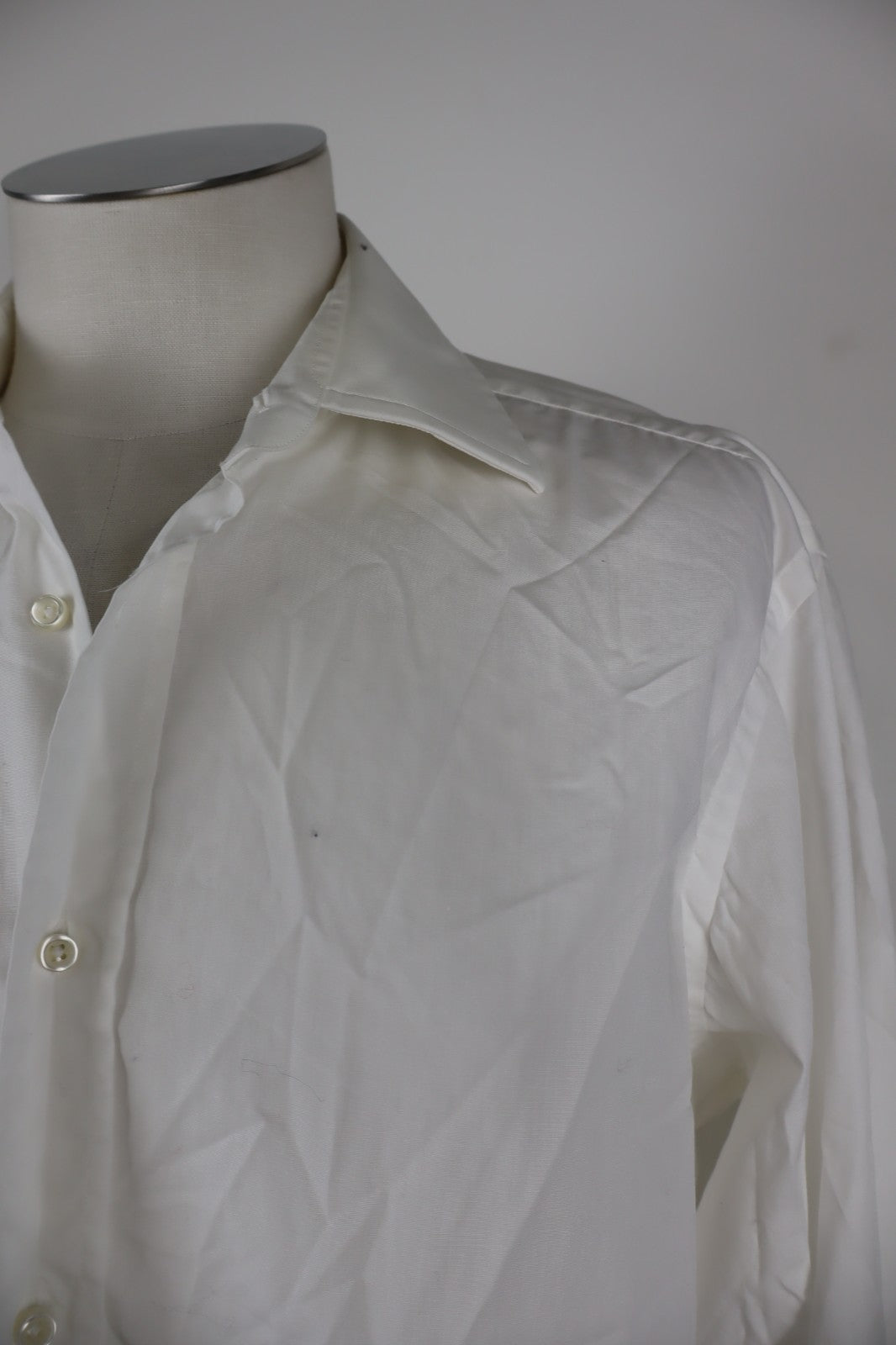 HUGO BOSS CAMICIA UOMO TG. 41 / 16 MAN CASUAL VINTAGE SHIRT COTONE COTTON BIANCO