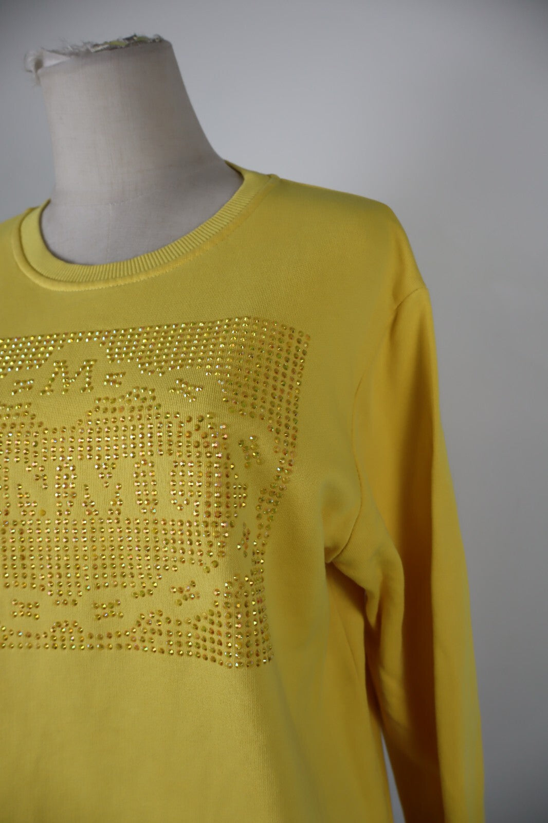 MINIMAL DONNA FELPA MAGLIA Tg L WOMAN CASUAL VINTAGE SPORT SWEATSHIRT COTONE