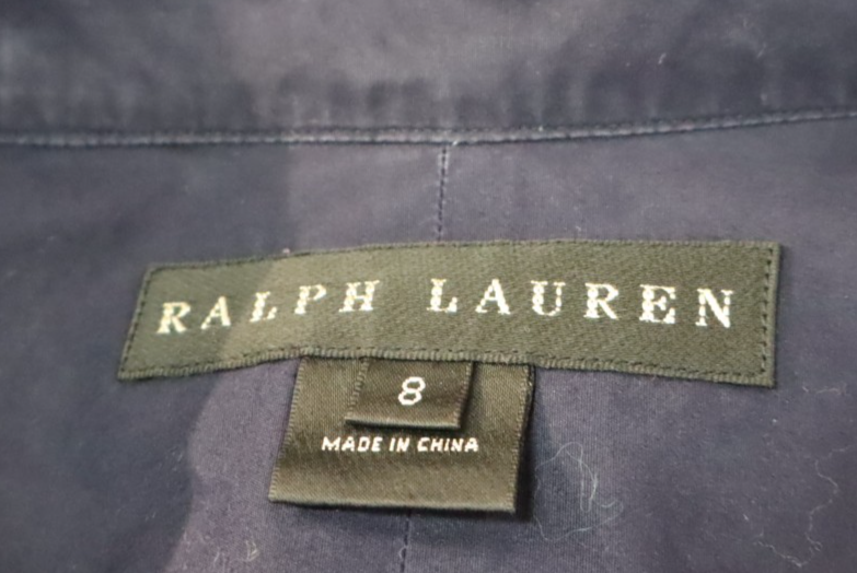 RALPH LAUREN CAMICIA DONNA 8 WOMAN SHIRT CASUAL VINTAGE COTONE COTTON BIG LOGO